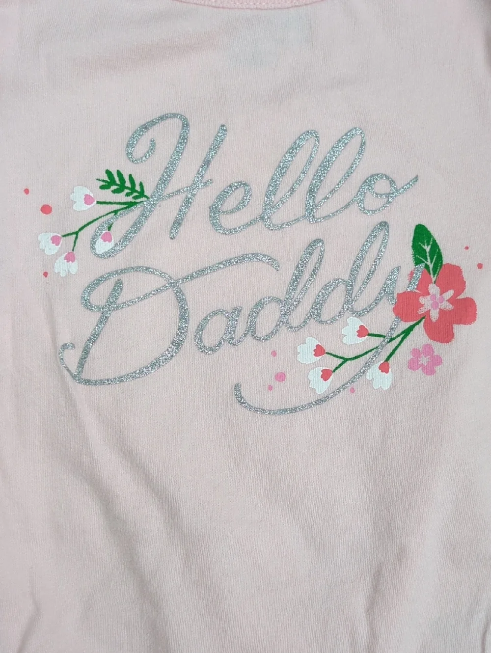 GAP Light Pink Baby Bodysuit with Floral Design